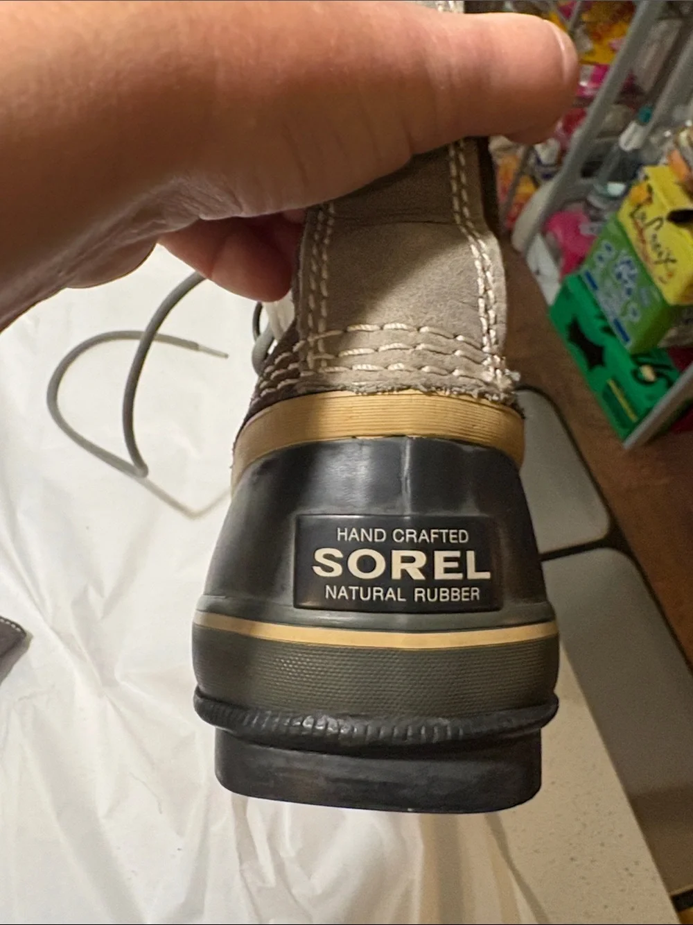 Sorel Women's Dark Brown Fur-Trim Waterproof Lace-Up Winter Boots
